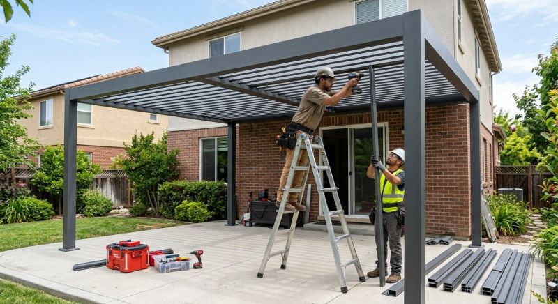 Louvered Patio Covers Installation