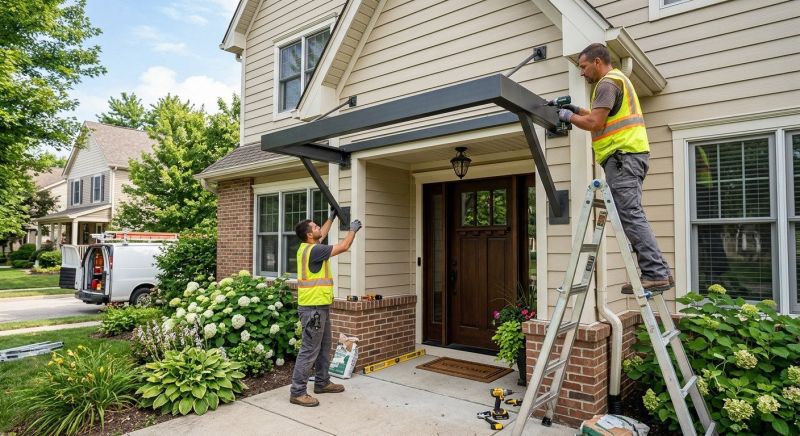 Metal Awning Installation