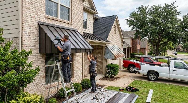 Metal Awning Installation