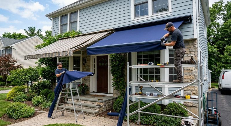 Mobile Home Awning Installation