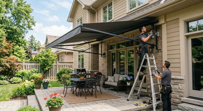 Restaurant Awning Installation