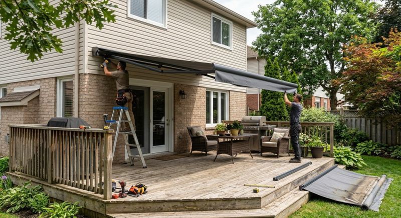 Restaurant Awning Installation
